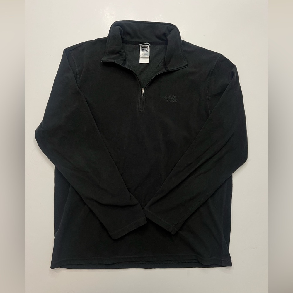 North Face Men’s Large Fleece Quarter Zip Pullover TKA 100 EUC